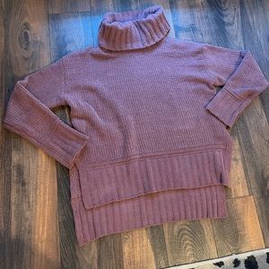 Altar’d state Mauve turtleneck chenille sweater